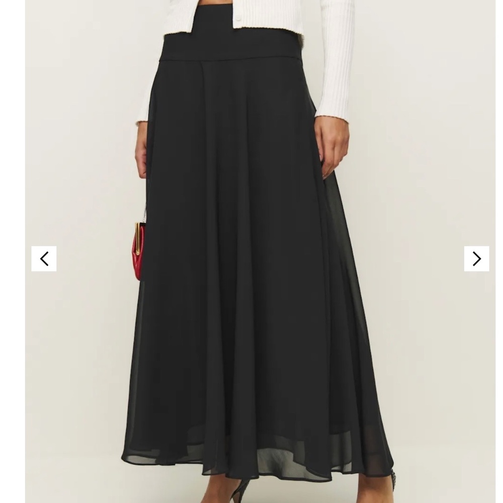 Reformation Erina Skirt Black - Size 8